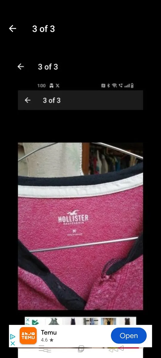 Men's HOLLISTER long sleeve top size medium. - Image 3