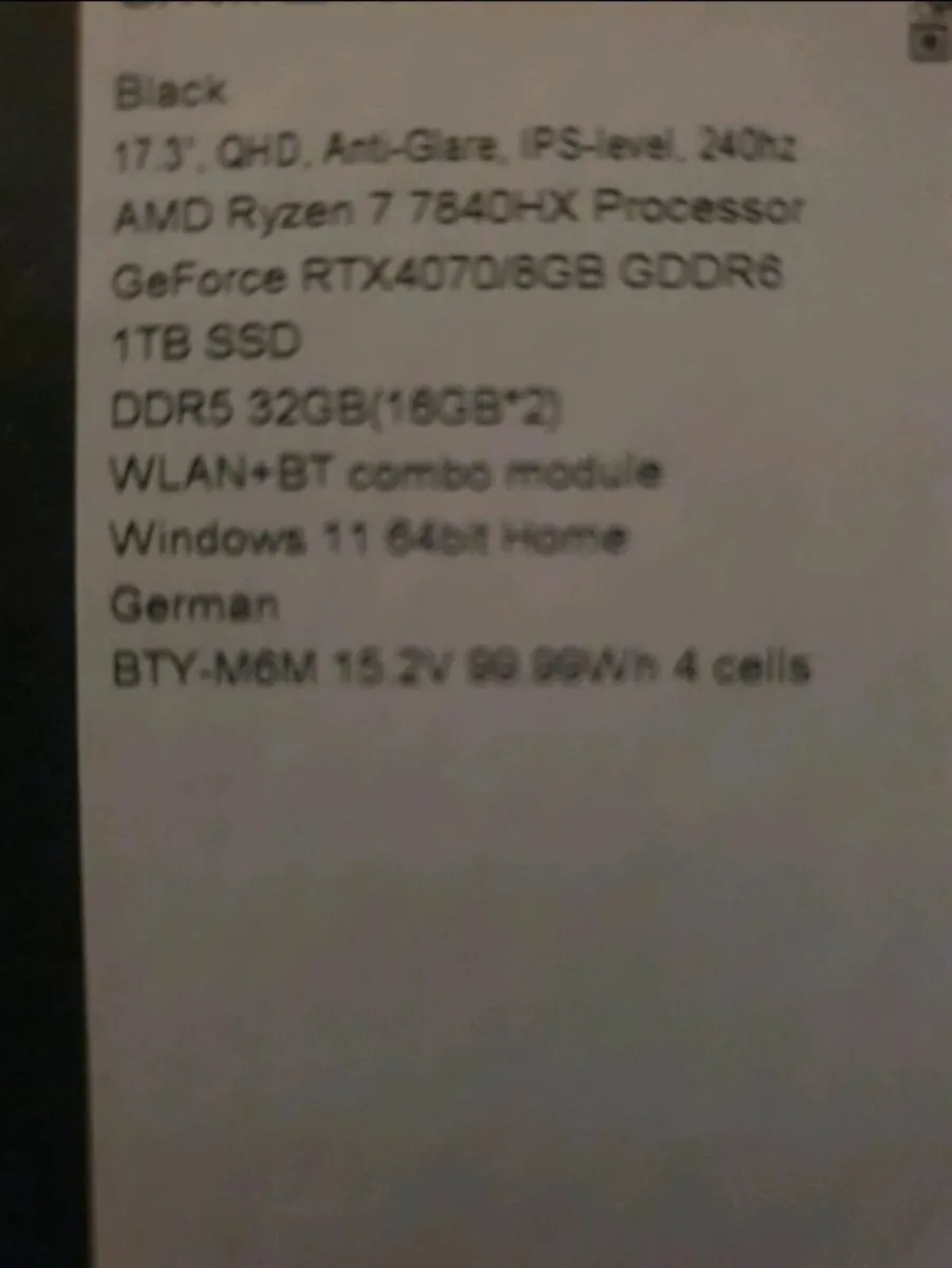 MSI Alpha 17 C7VG – RTX 4070 / Ryzen 7 7840HX - Image 1
