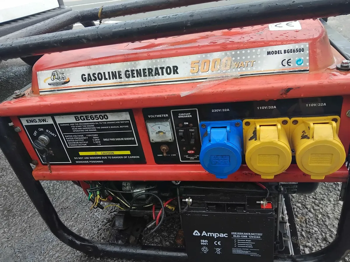 Generator 5000w watt key start new battery - Image 3