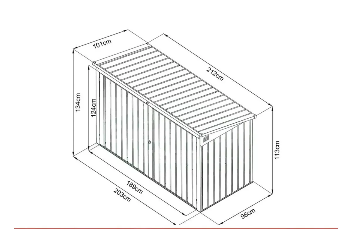 3 x Wheelie bin shed - Image 3