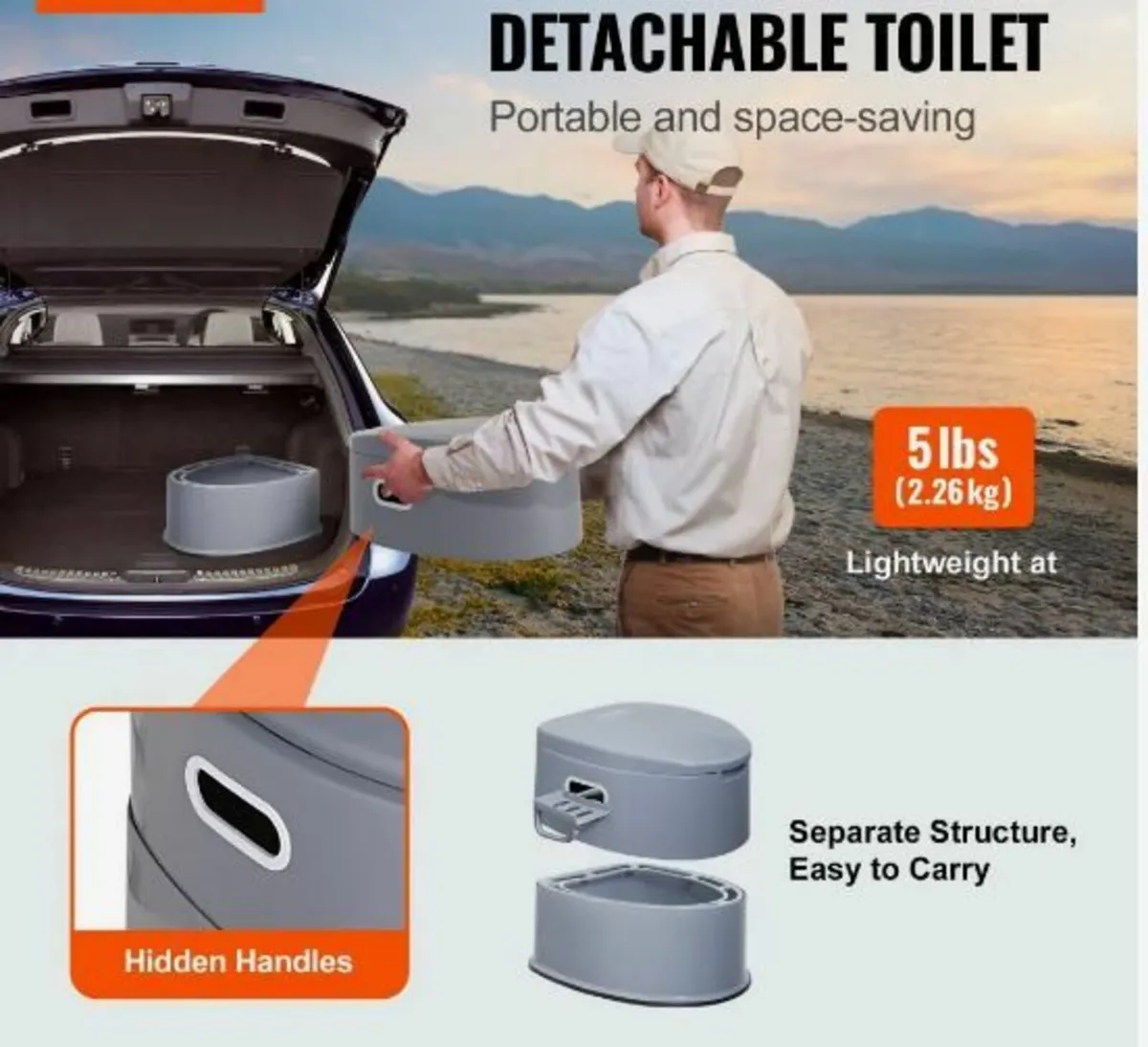 Portable Camping Toilet Inner Bucket - Image 4