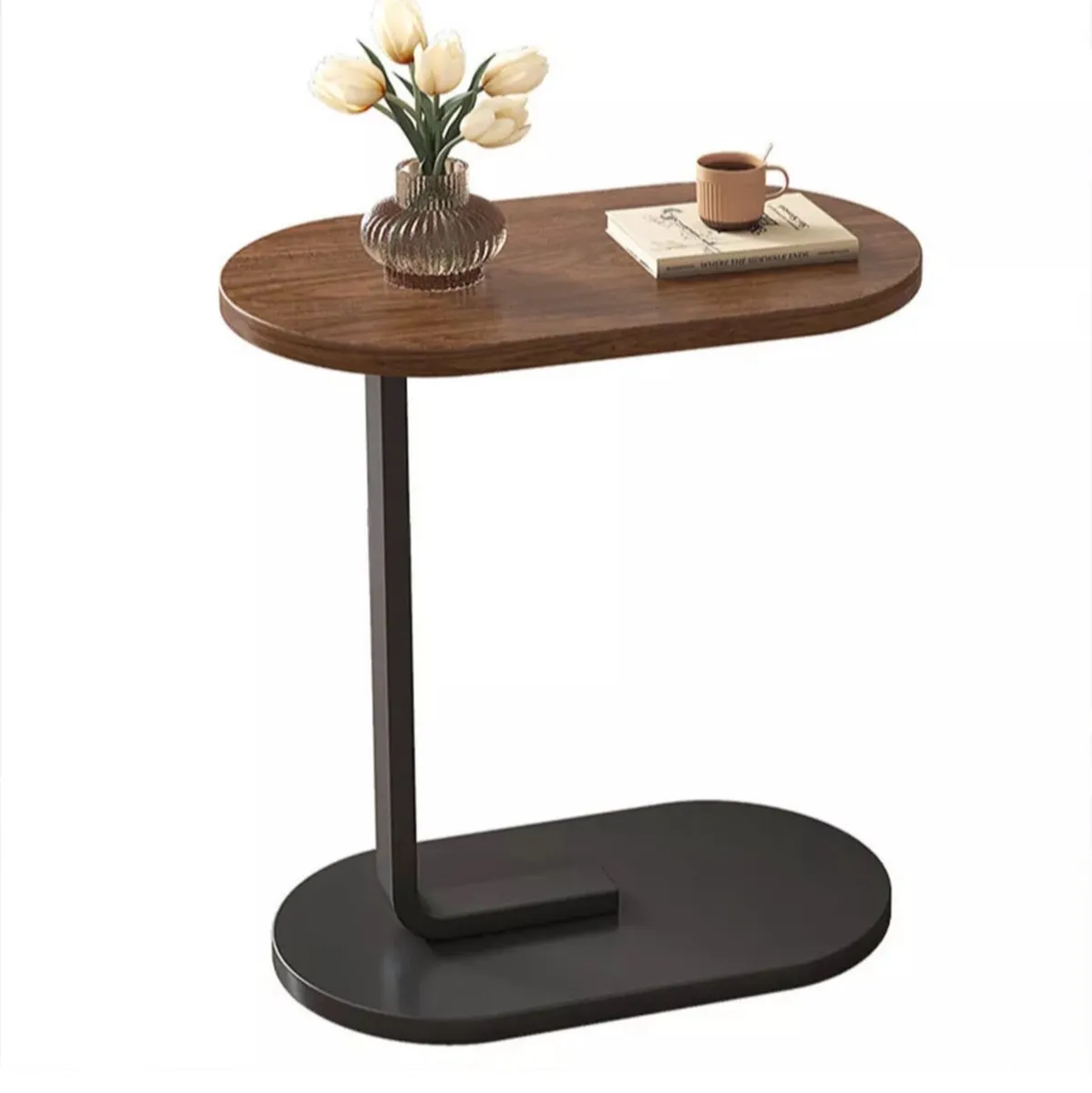 C Shaped Compact Sofa Side End Coffee Table - Image 4