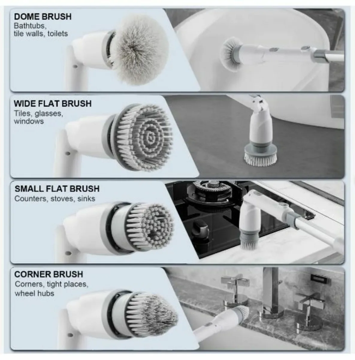 Electric Spin Scrubber, Cordless Cleaning Brush - Image 2