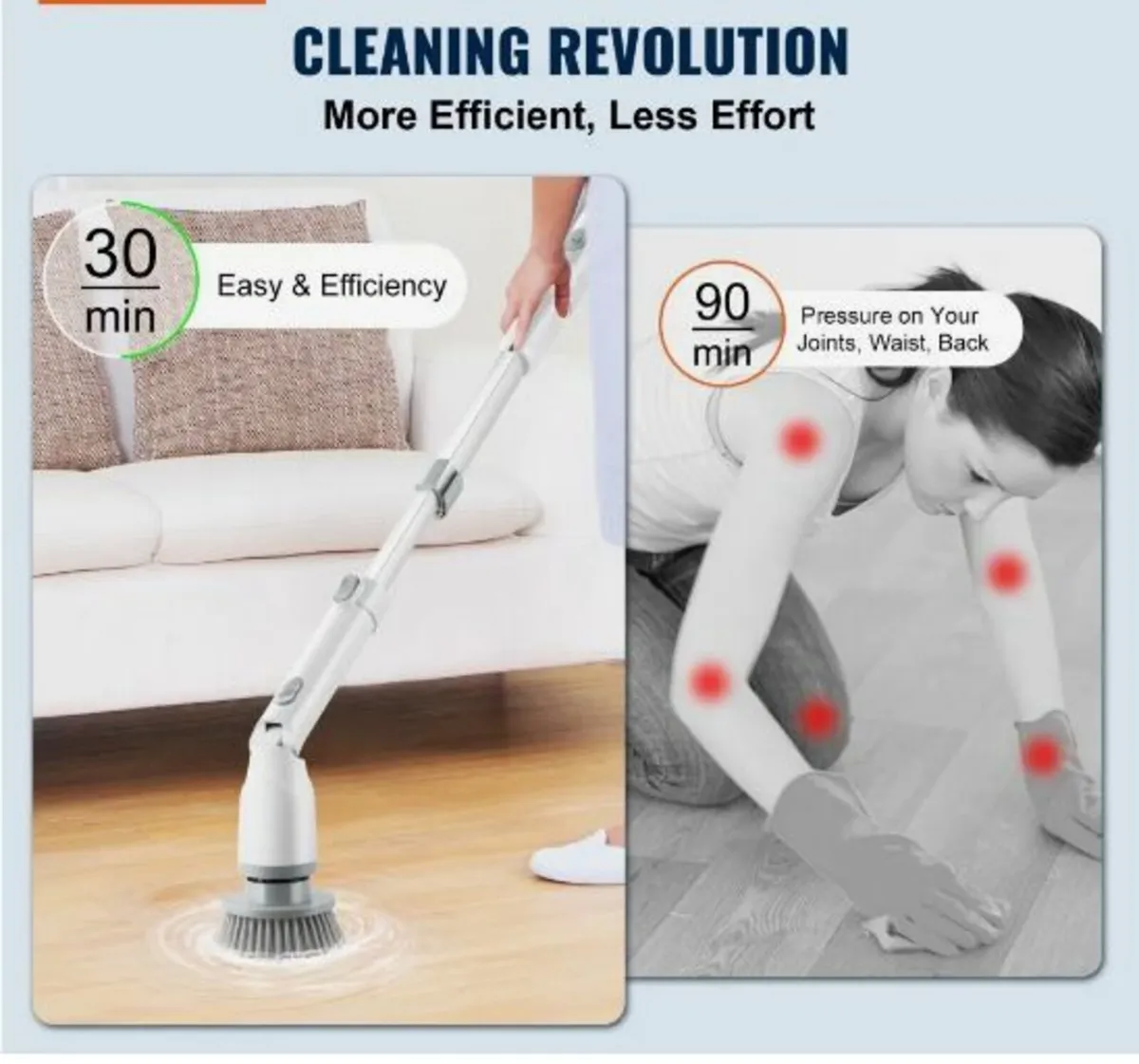 Electric Spin Scrubber, Cordless Cleaning Brush - Image 3