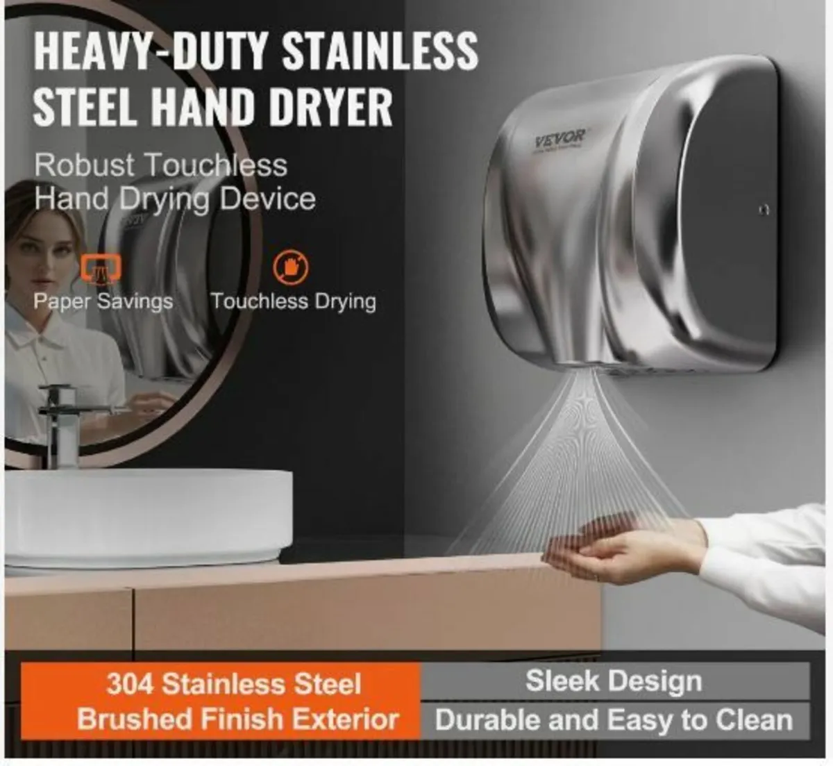 1800W Hand Dryer Commercial - Image 2