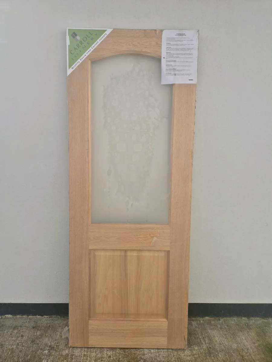 Oak Glass Doors 78x30 - Image 1