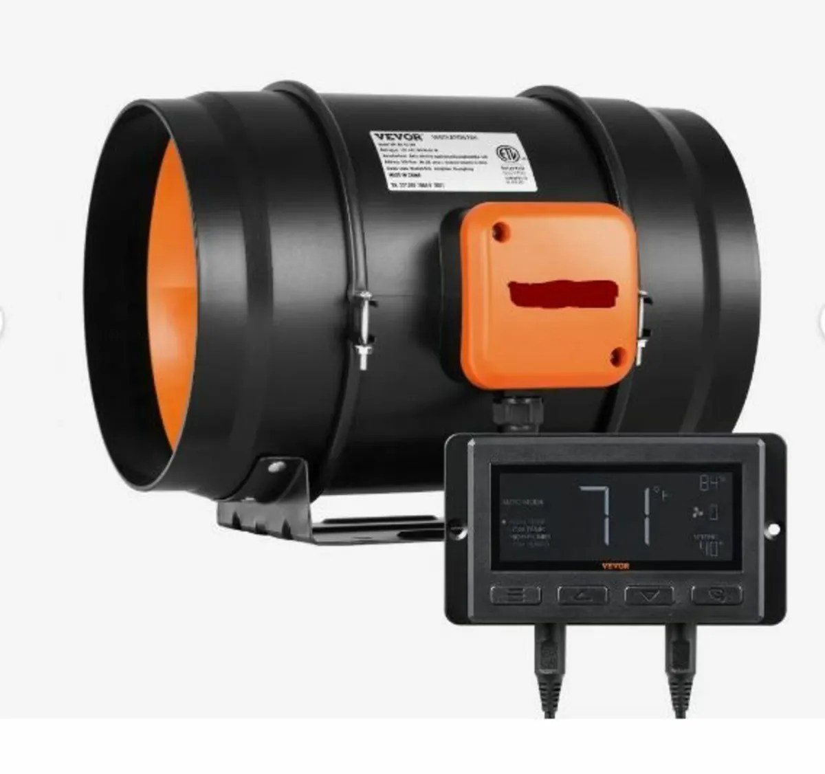 8 Inch Inline Duct Fan HVAC Exhaust Blower - Image 1