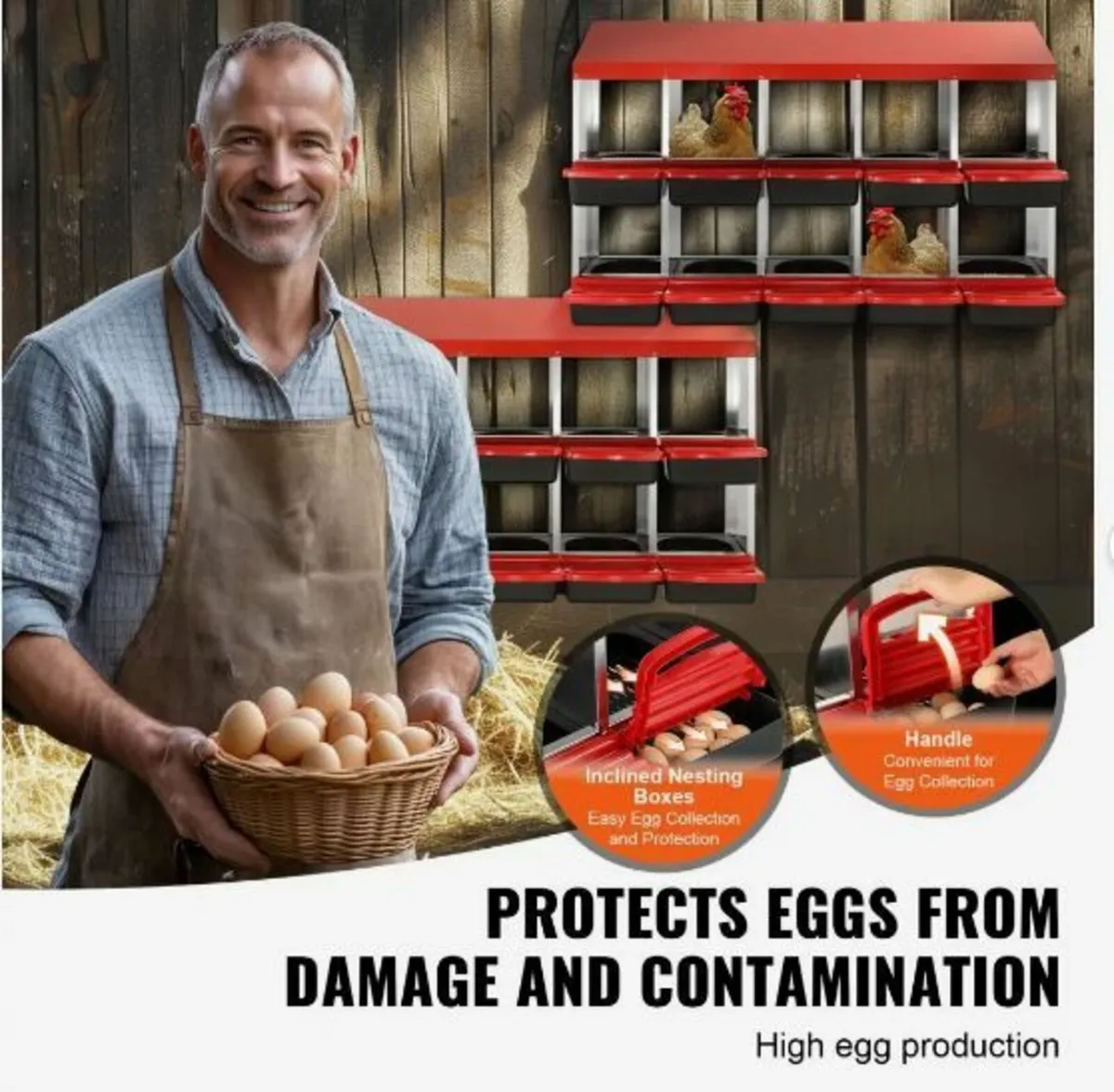 10-Compartment Chicken Nest Box - Image 1