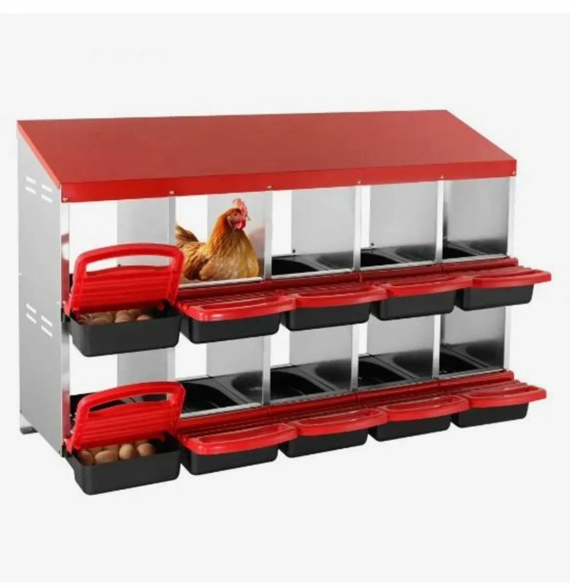 10-Compartment Chicken Nest Box - Image 3