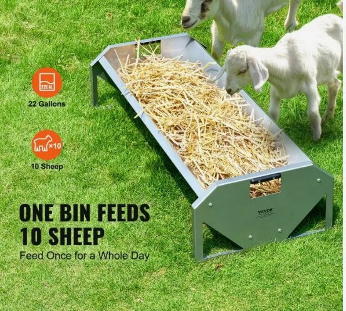 Livestock Feeding Trough 22 Gallon Capacity - Image 3