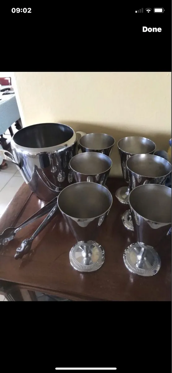 Ice Bucket and Goblet Set - Image 1
