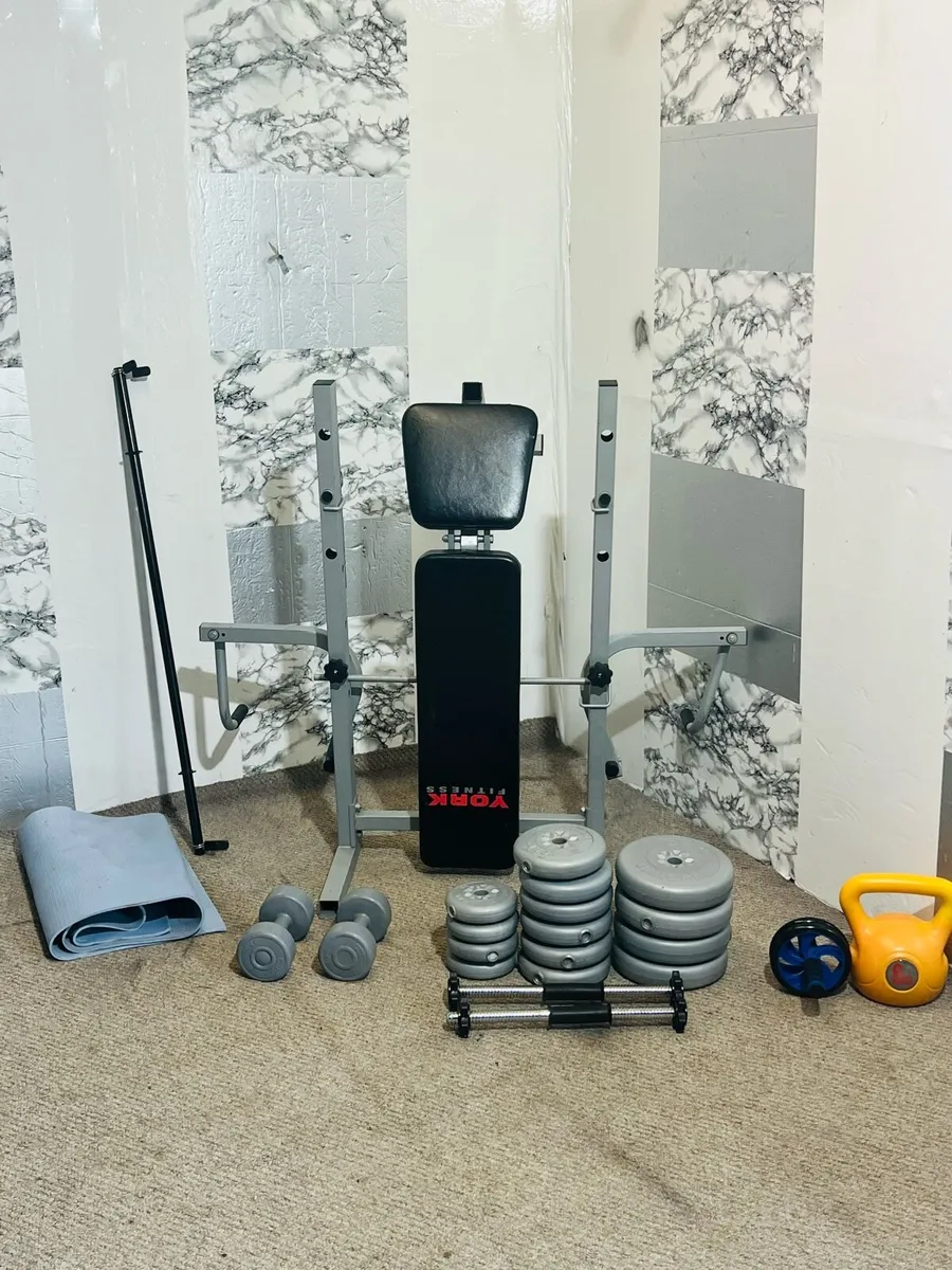 Adjustable bench weights barbell dumbbells ketlbl - Image 2