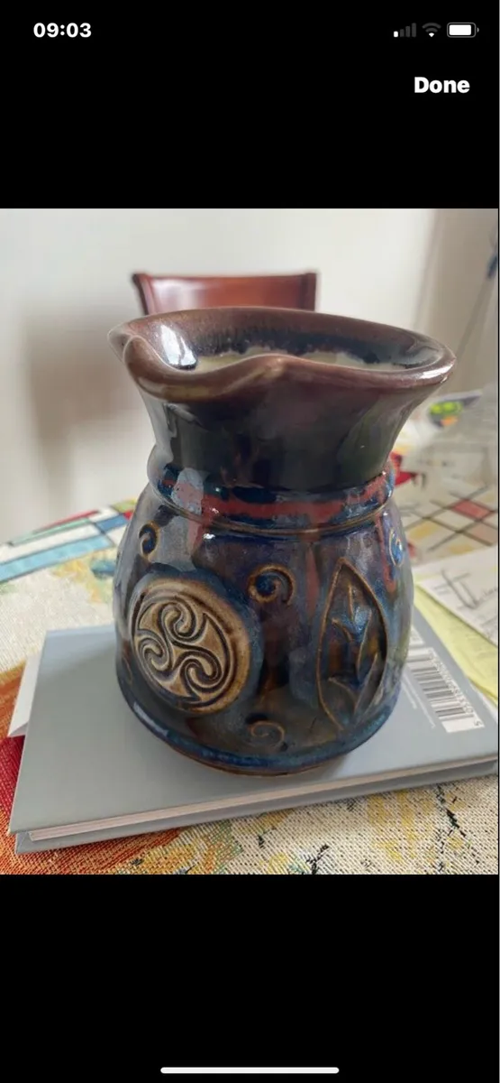 Colm De Ris Celtic Pottery Jug - Image 2