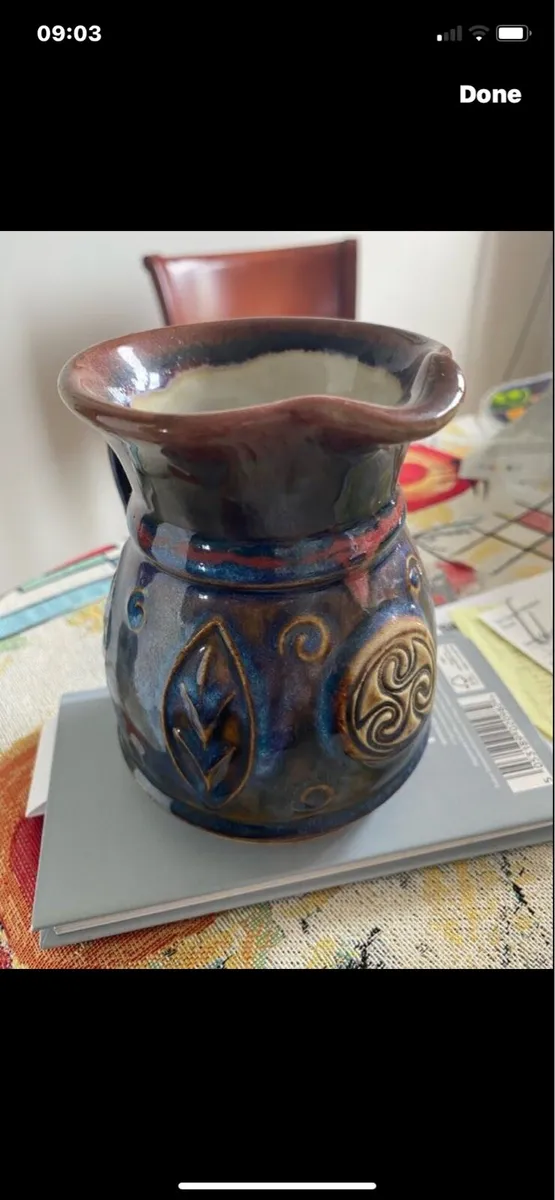 Colm De Ris Celtic Pottery Jug - Image 4
