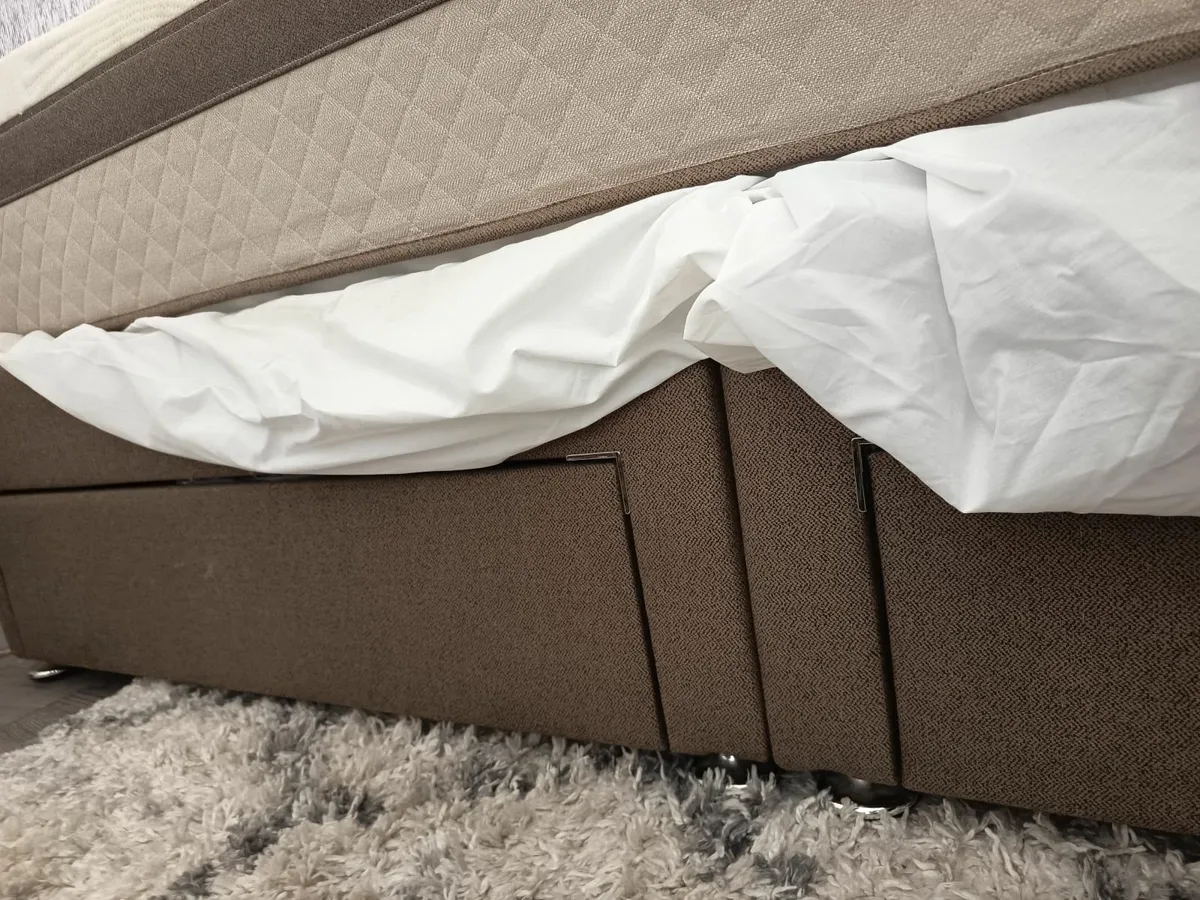 Sealy King Size Bed Frame and Headboard - Image 3