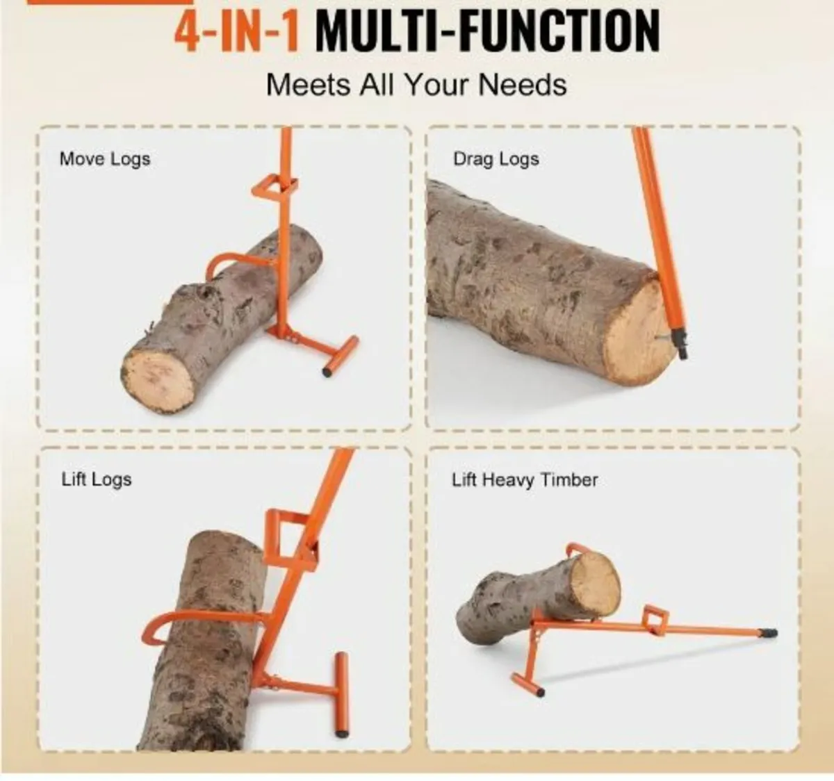 Timberjack Log Lifter 4 in 1 Log Roller - Image 2