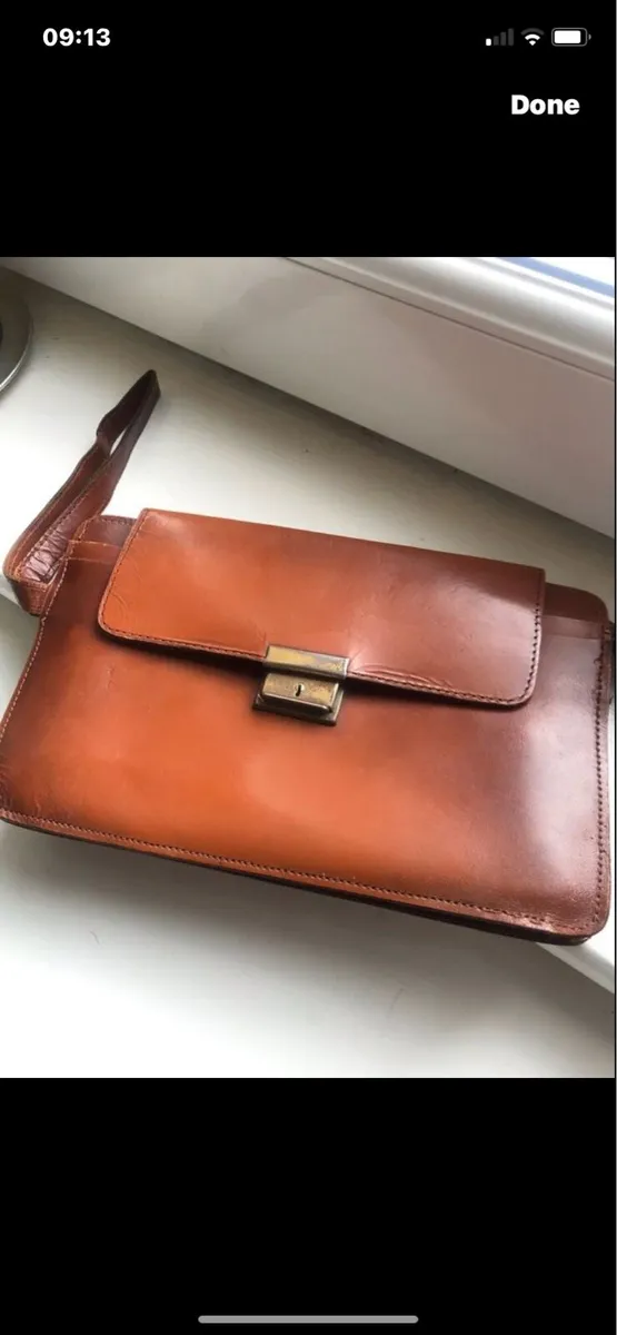 Leather Wrist/ Clutch Bag - Image 1