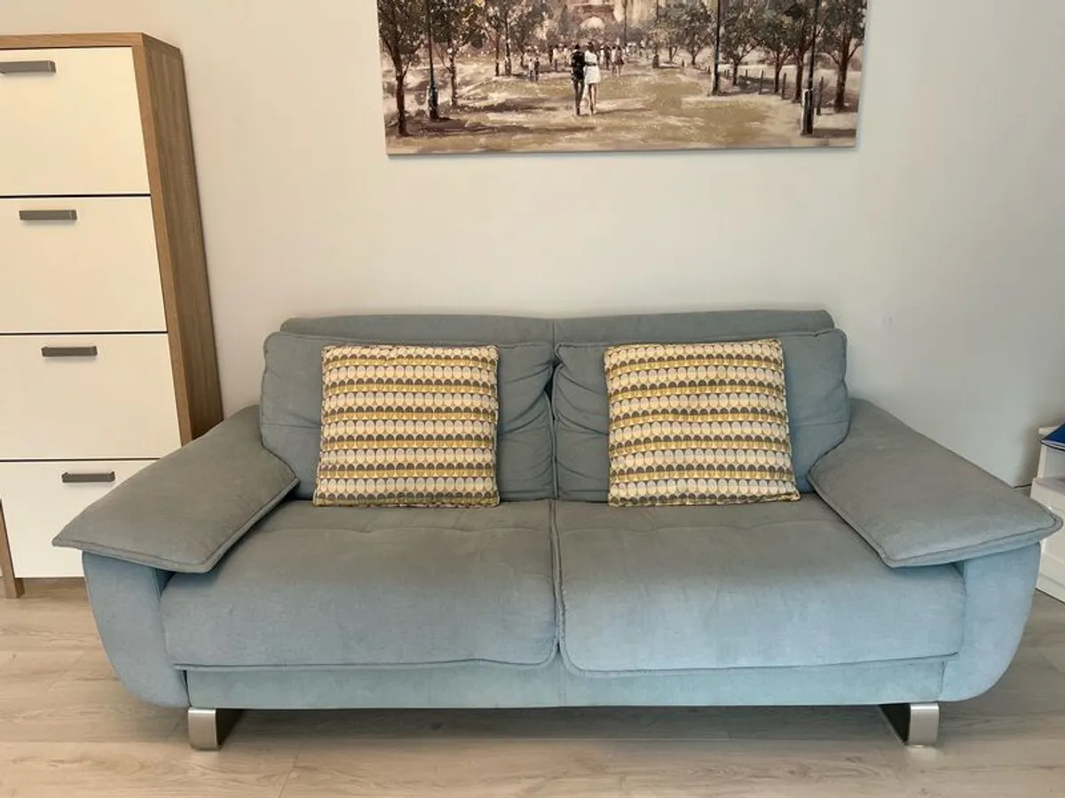 Sofa Bed baby blue in great condition - Image 1