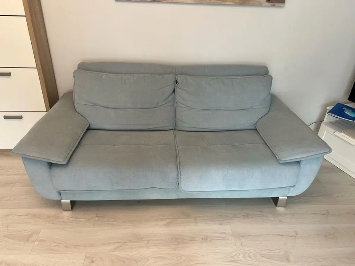 Sofa Bed baby blue in great condition - Image 3