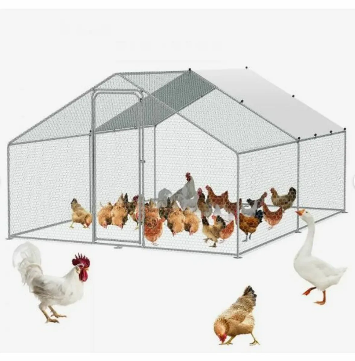 Metal Chicken Coop Walk-in Chicken - Image 1