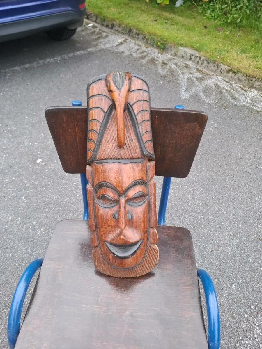 African wood mask postage possible