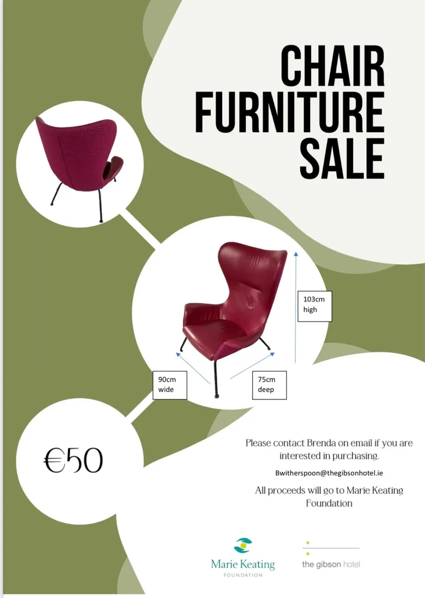 Pink and green tall back leather bar armchairs - Image 1