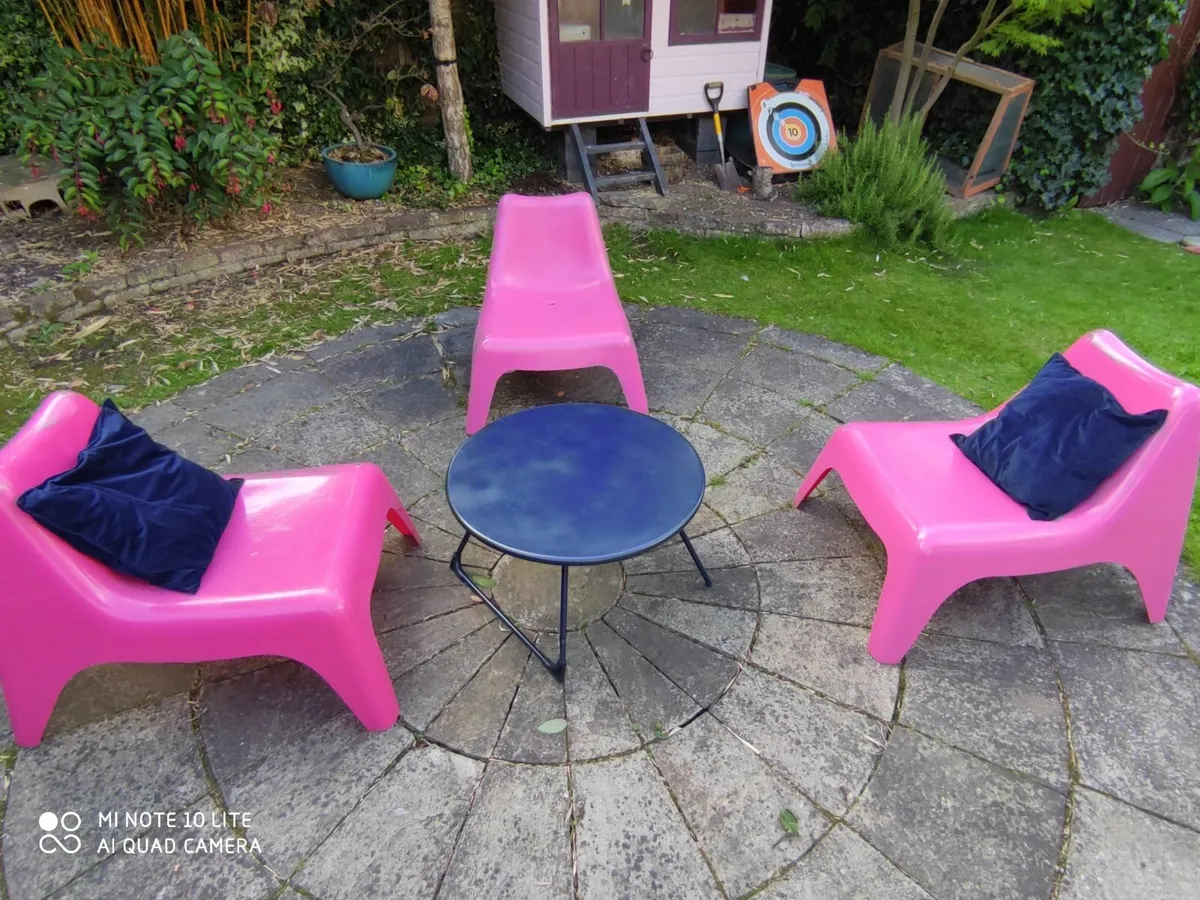 3 IKEA chair & small table - Image 1