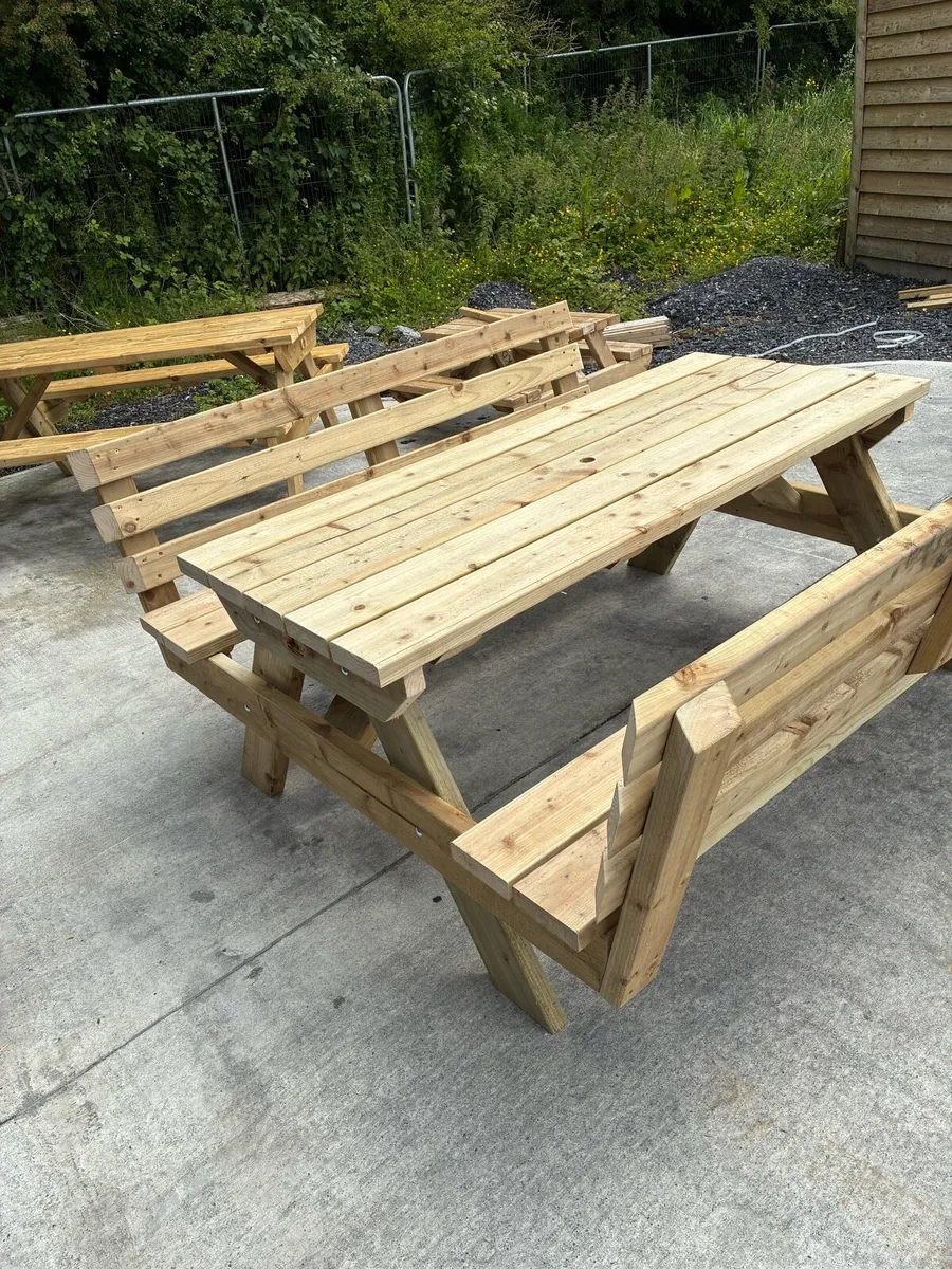 Picnic Bench with backs - Image 3