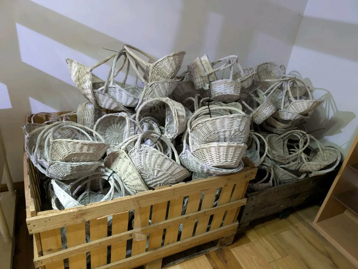 White wicker baskets - Image 3