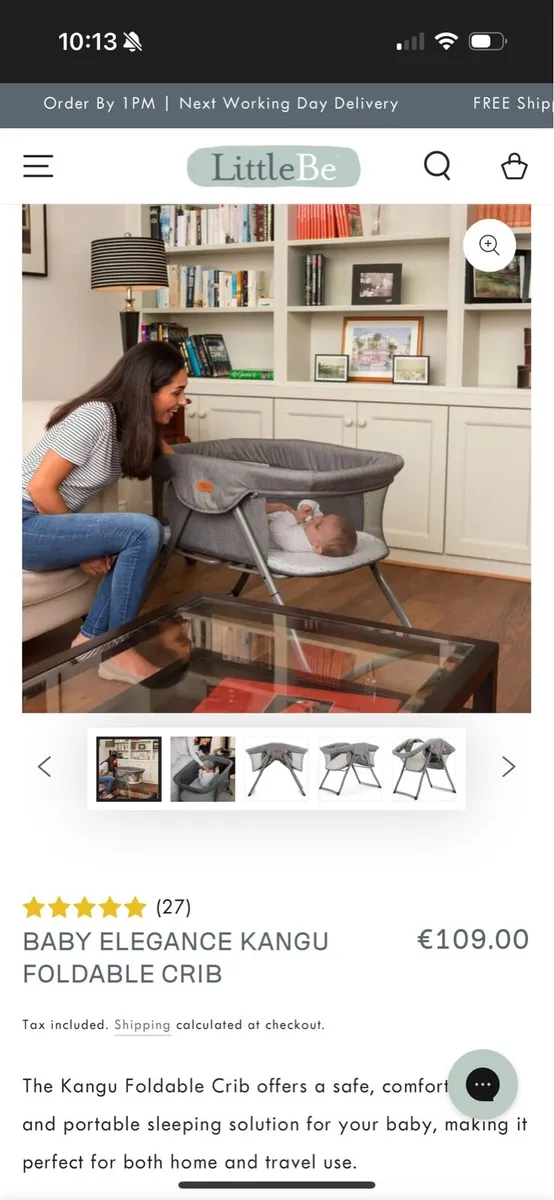 Baby Elegance foldable crib - Image 4