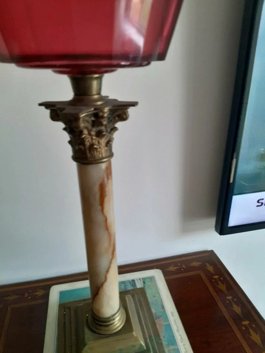 Old orignal oil lamp shade is perford olollol - Image 4