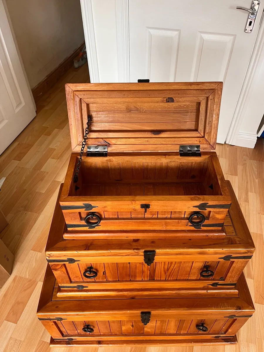 Set of storage boxes, Mexican pine - Image 2