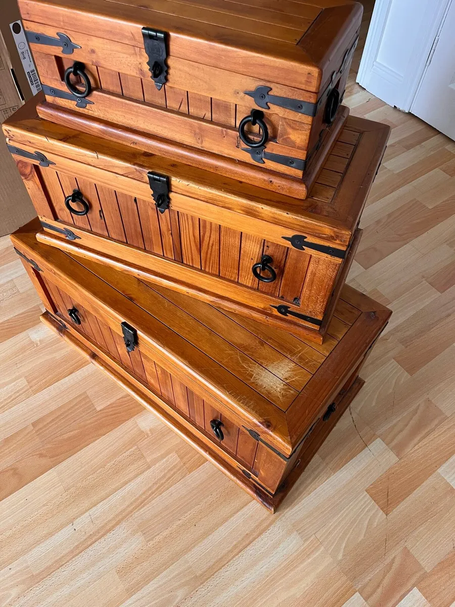 Set of storage boxes, Mexican pine - Image 3