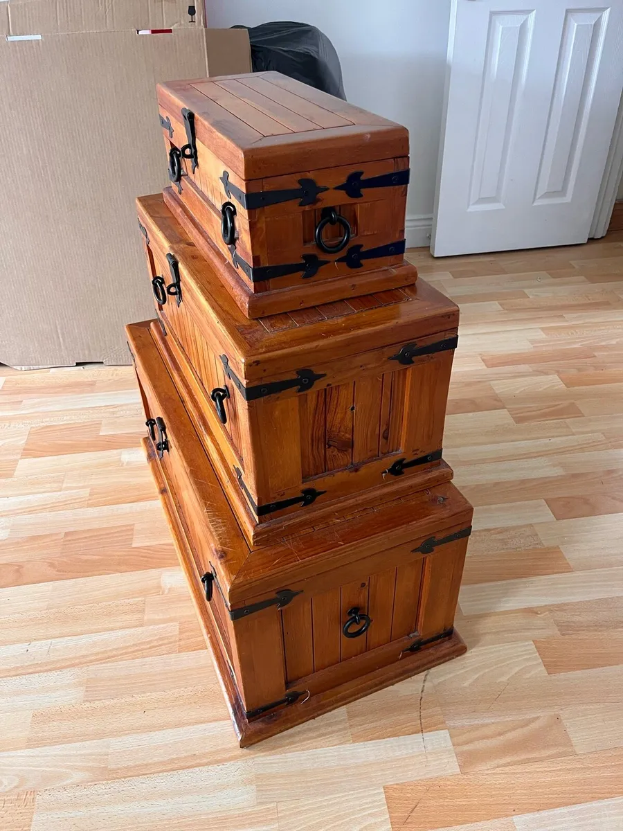 Set of storage boxes, Mexican pine - Image 4