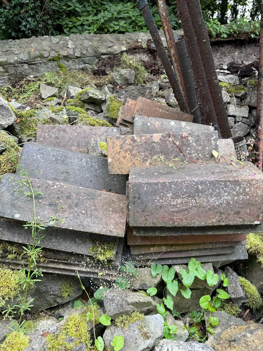 Old roof ridge tiles