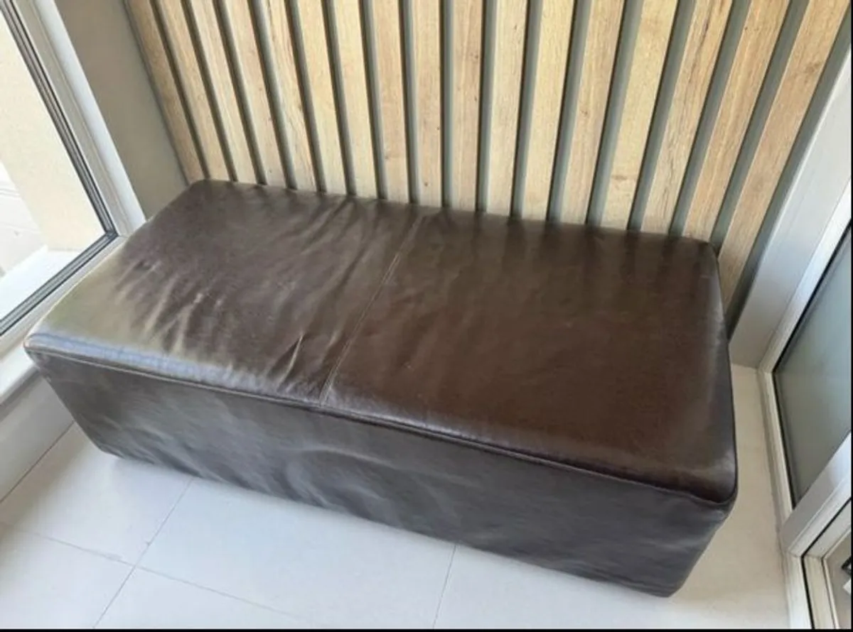 Genuine Leather Footstool