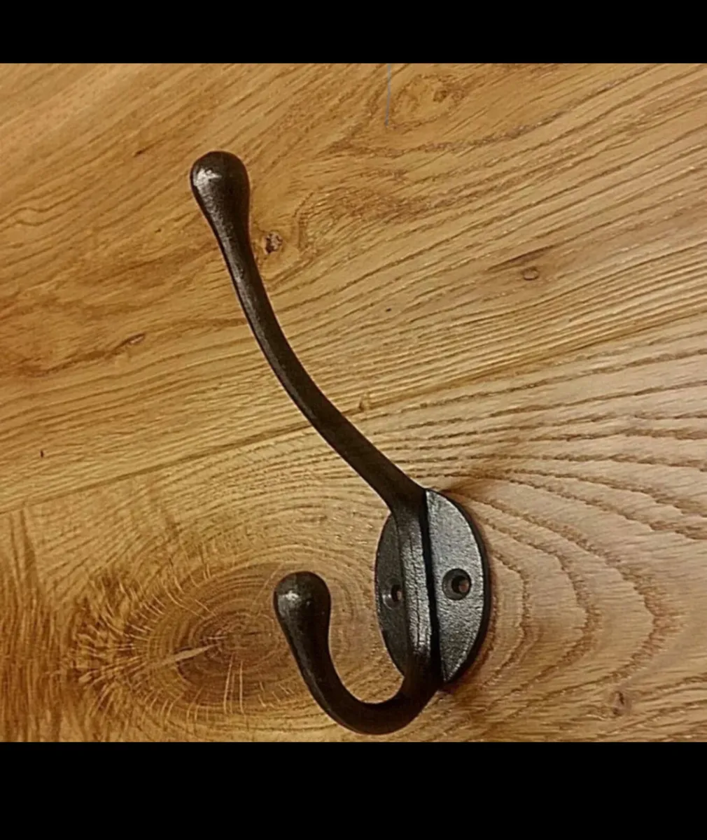 6 x Cast Iron Coat Hooks Vintage Retro Style NEW - Image 2