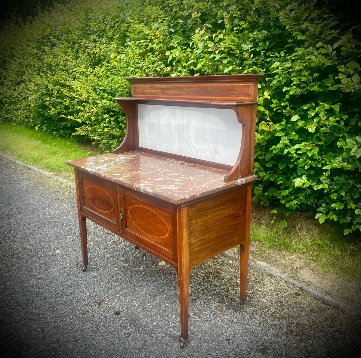 Edwardian Sideboard Dresser Washstand Marble - Image 2