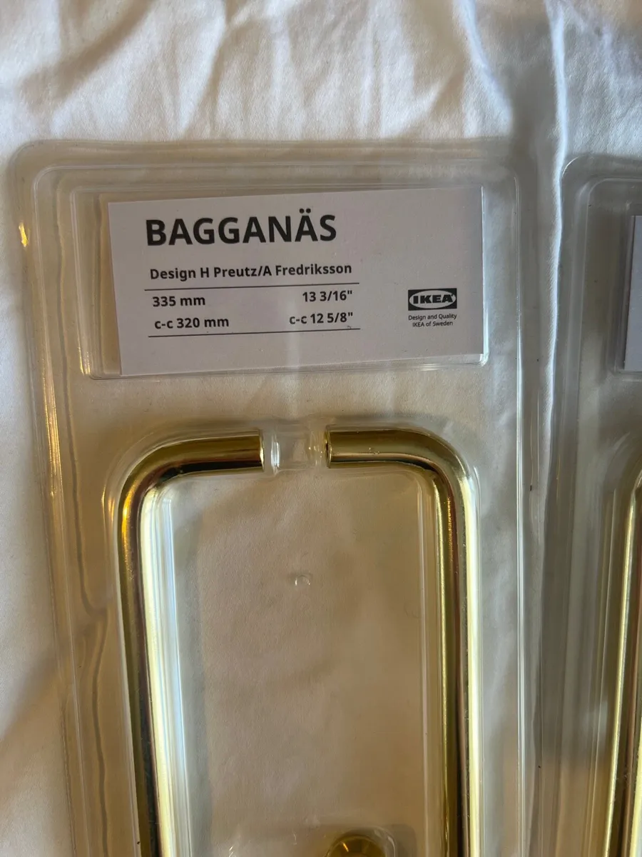 6x Brass handles- IKEA Bagganas 335mm - Image 1
