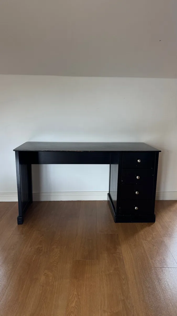Black Wooden Desk - Image 1