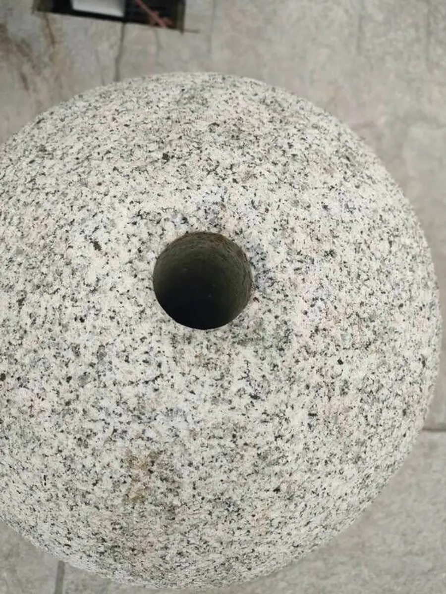 Garden decor water feature .Granite drilled hole - Image 1