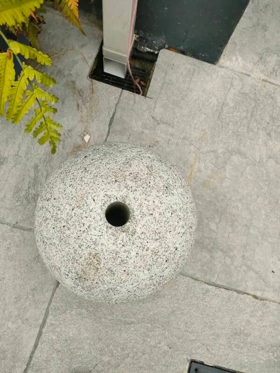 Garden decor water feature .Granite drilled hole - Image 2