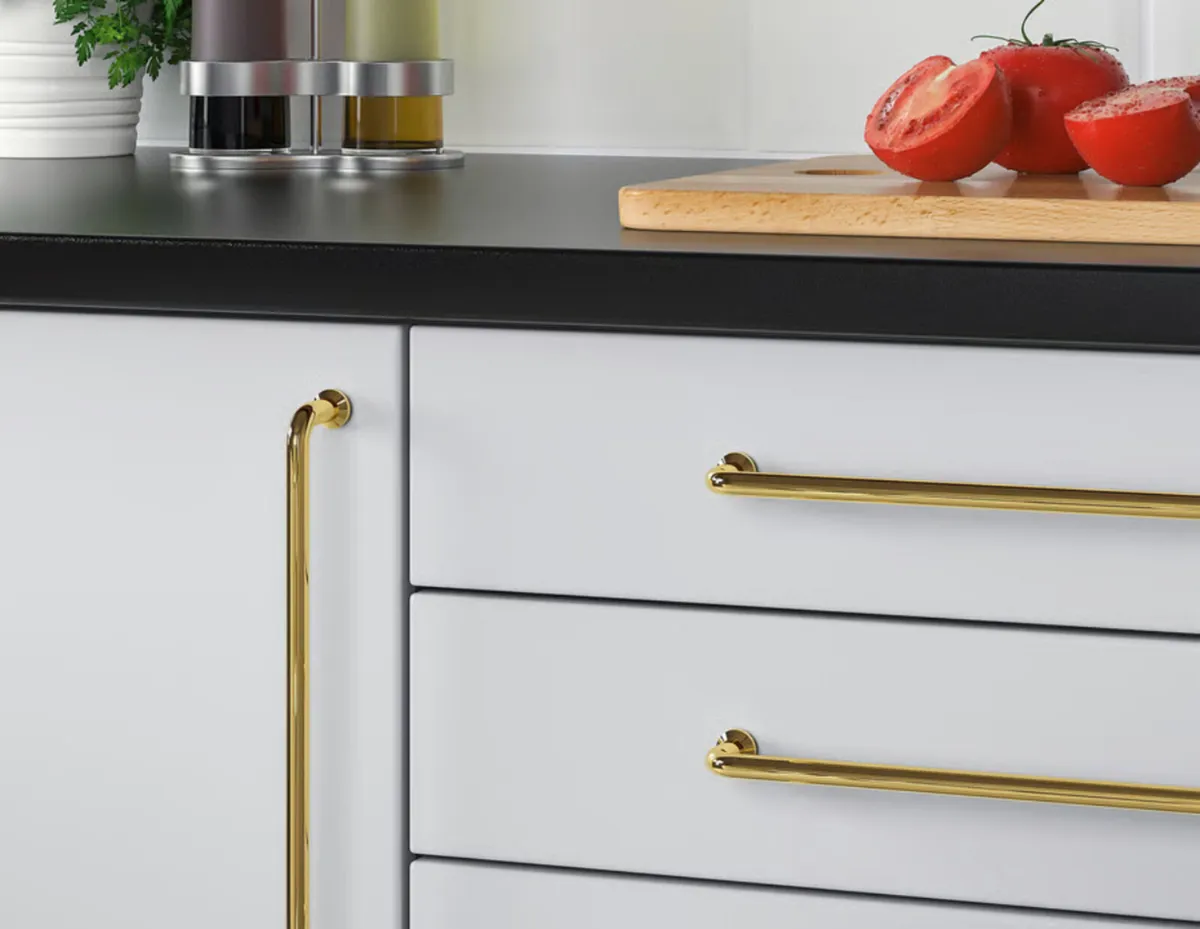 6x Brass handles- IKEA Bagganas 335mm - Image 2