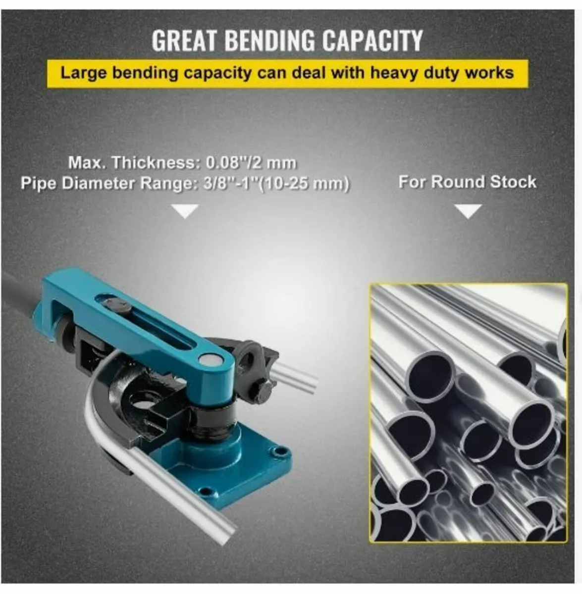 Pipe Bender 3/8 to 1 Inch Pipe Tubing Bender - Image 3