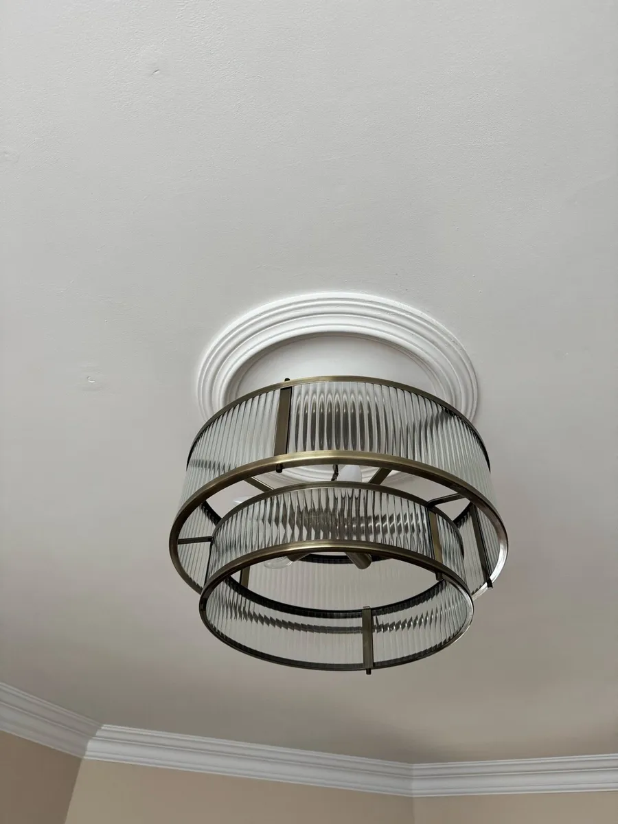 Ceiling light Antique brass 5 light - Image 1