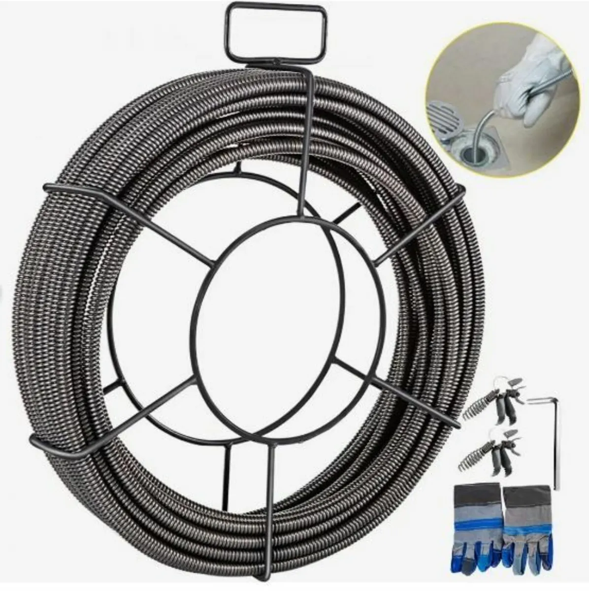 Drain Cleaning Cable 1524 cm x 1.0 cm - Image 1