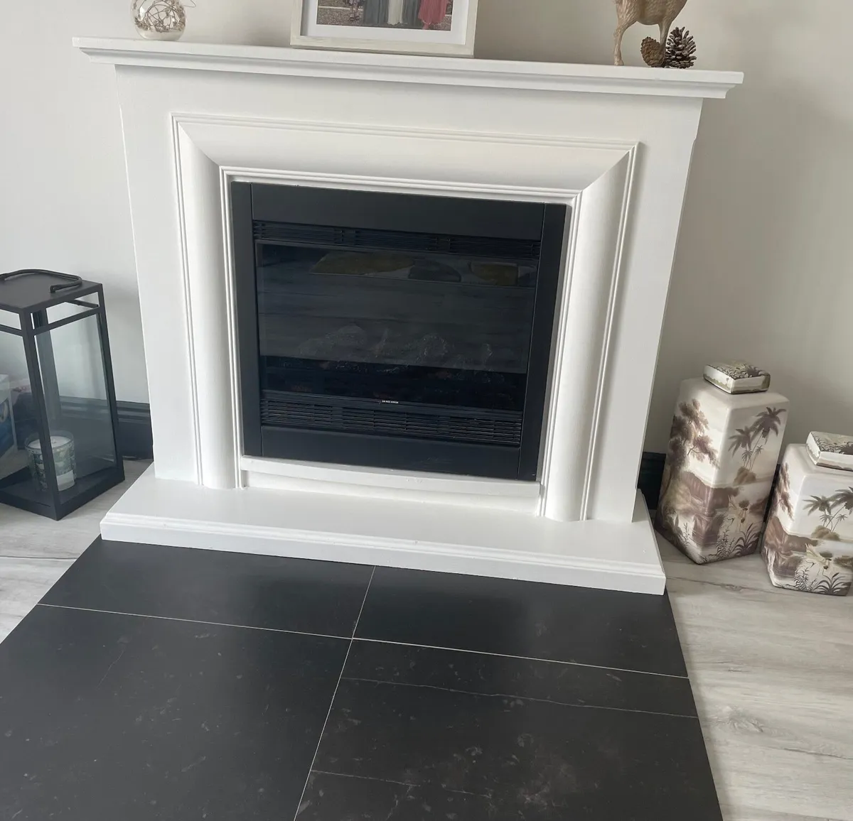 Electric Fire and Mantel