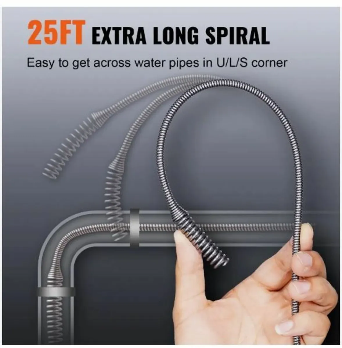 Drain Auger 762 cm, Plumbing Snake - Image 3