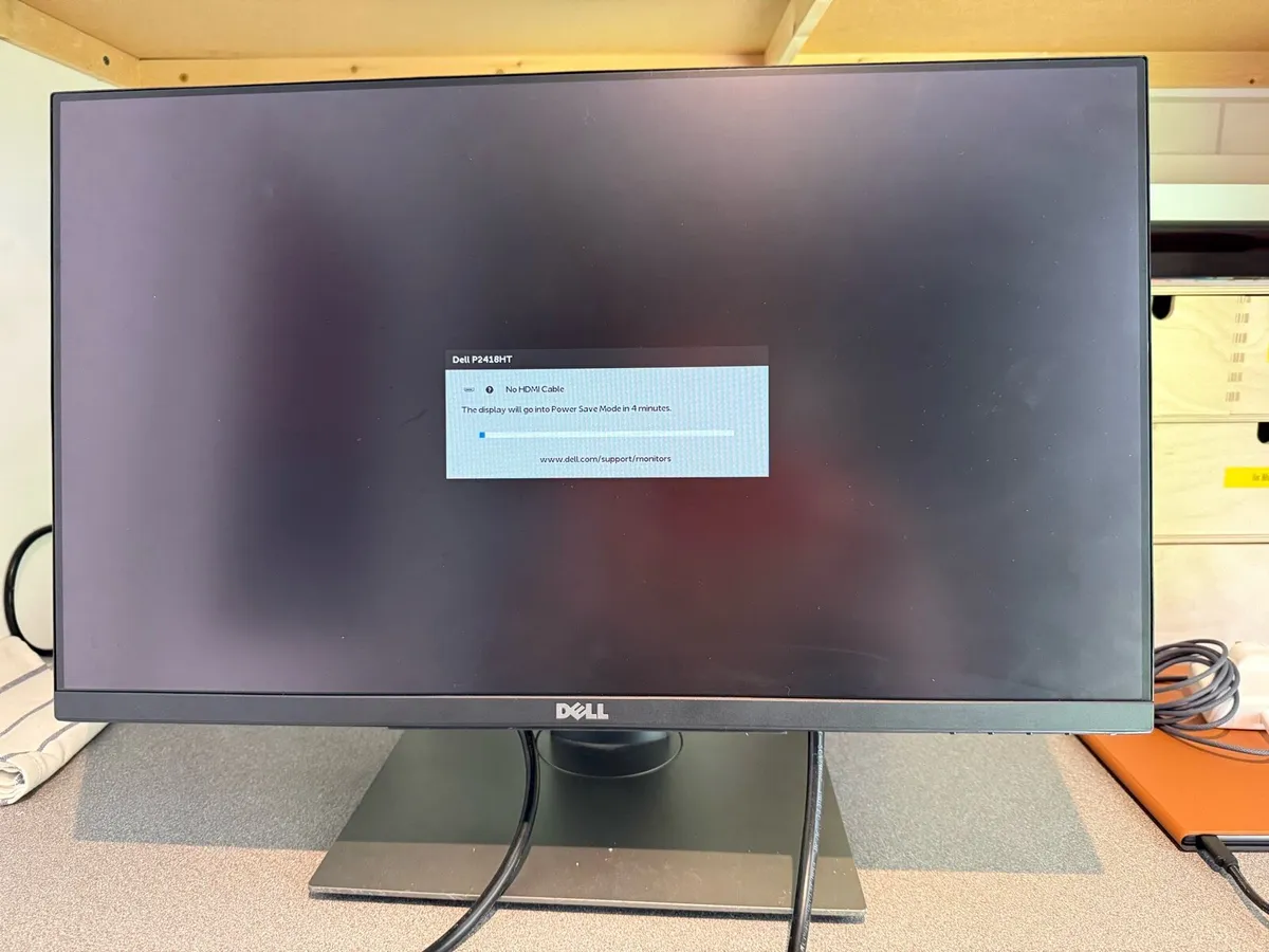 Dell 24” monitor and height adjustable stand - Image 1