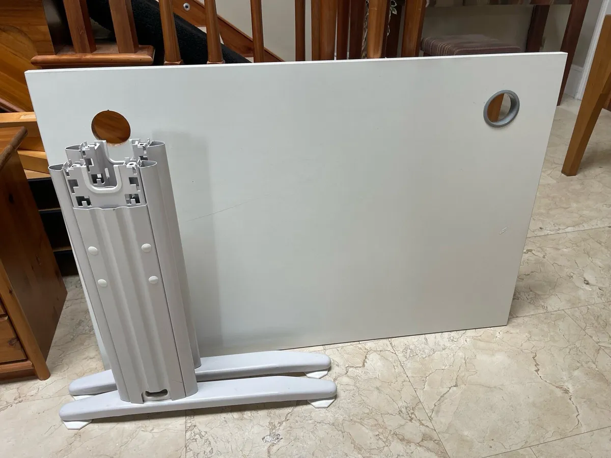 Extremely Sturdy Large White Study Or Office Desk